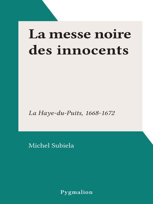 cover image of La messe noire des innocents